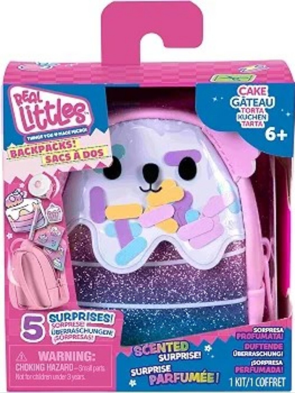 REAL LITTLES - Scented Surprise Micro Backpacks, Soft, Fluffy, Cute Food Themed